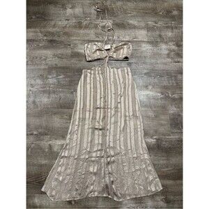 Style Rack Halter Neck Midriff Cut Out Dress Size Medium